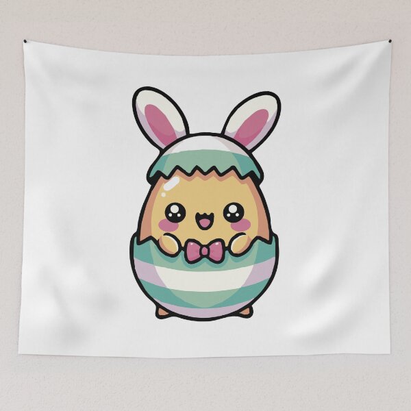 Item preview, Cute Kawaii Chibi Easter Bunny designed and sold by Karma Design.
