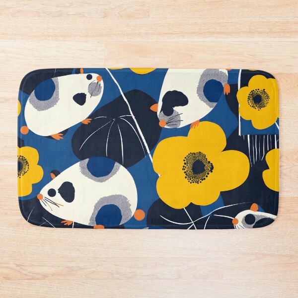 Item preview, Hamster and flowers contemporary pattern designed and sold by Folksy Living.