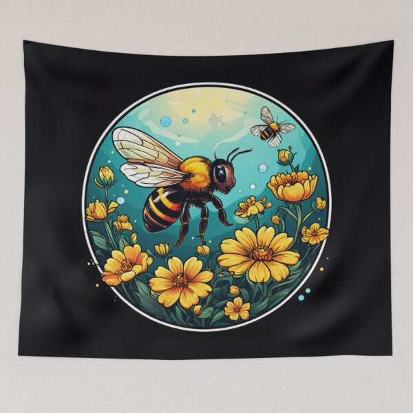 Item preview, Flowers and bee designed and sold by Planetporridge.