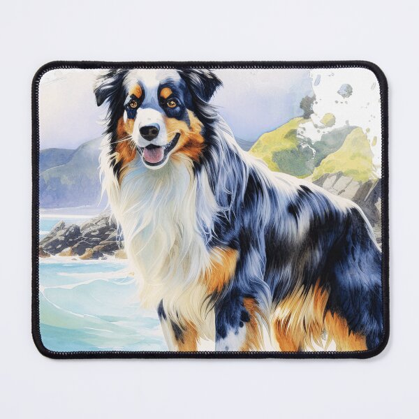 Item preview, Watercolor Australian Shepherd designed and sold by TheAnimalZ00.