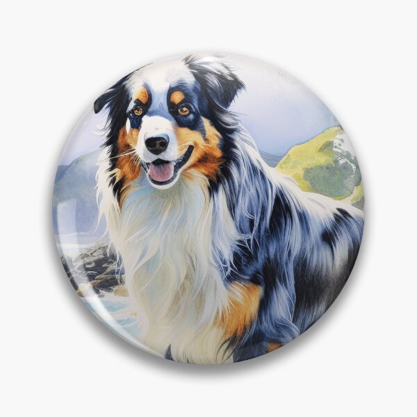 Item preview, Watercolor Australian Shepherd designed and sold by TheAnimalZ00.