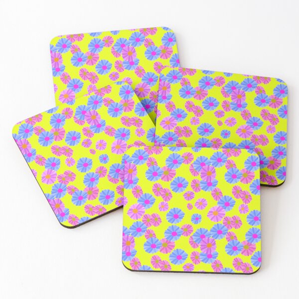 Item preview, Pink Blue Purple Flowers - Hand drawn designed and sold by Victoria Rose.