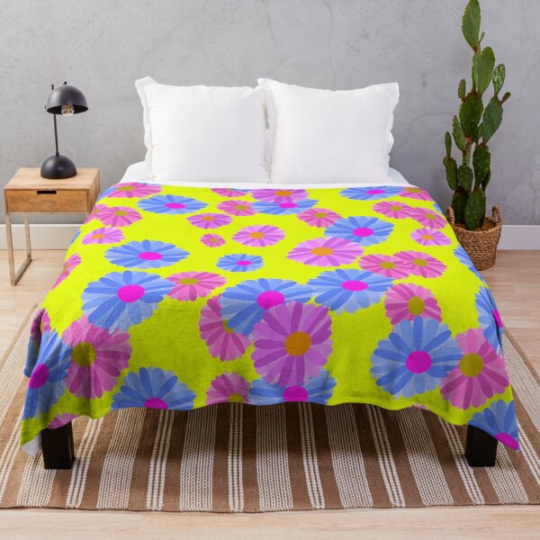 Item preview, Pink Blue Purple Flowers - Hand drawn designed and sold by Victoria Rose.