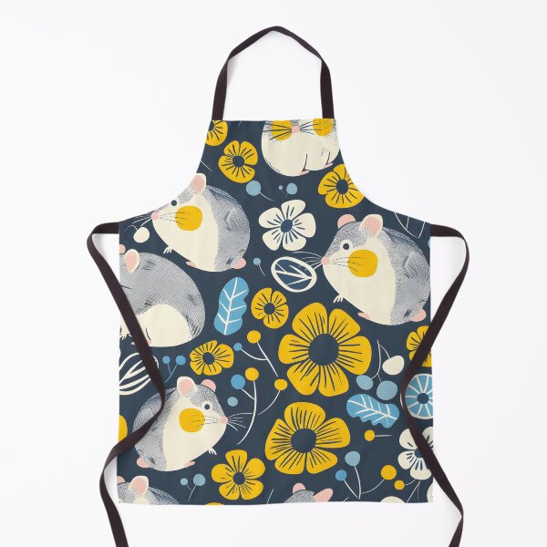 Artikelvorschau, Modernes Muster mit niedlichen Hamstern und Blumen entworfen und verkauft von Folksy Living.