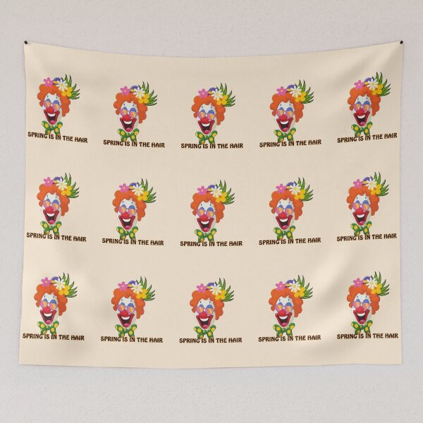 Item preview, Funny clown, clown good mood, with flowers, Spring is in the hair, with a twist designed and sold by Hope-it-fits.