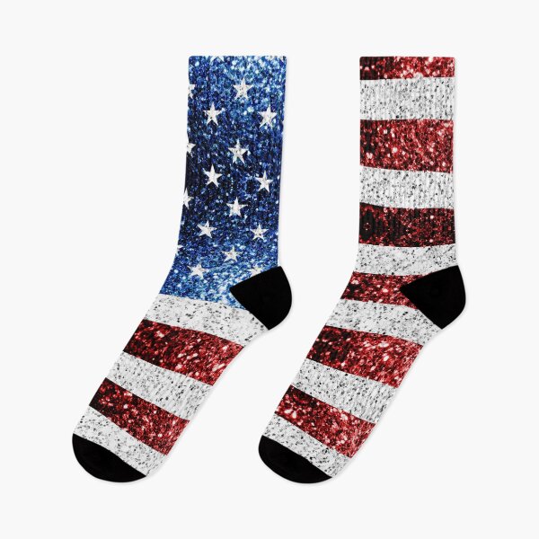 Item preview, USA flag Red White Blue faux Sparkles America patriotic bling 4th of July (Photo of Glitter - Not Reflective)  designed and sold by PLdesign.