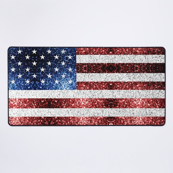 Item preview, USA flag Red White Blue faux Sparkles America patriotic bling 4th of July (Photo of Glitter - Not Reflective) designed and sold by PLdesign.