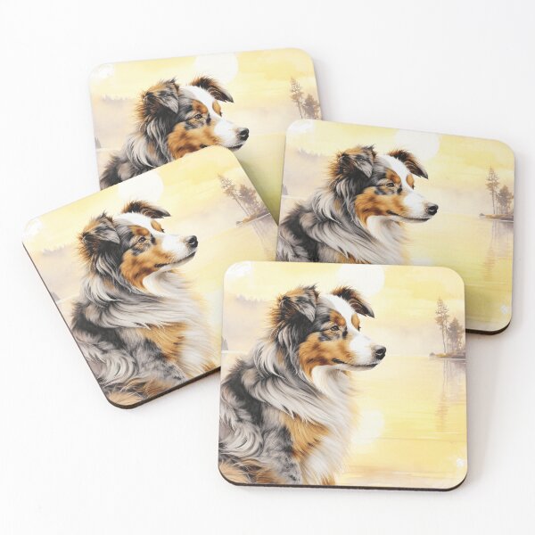 Item preview, Watercolor Australian Shepherd designed and sold by TheAnimalZ00.