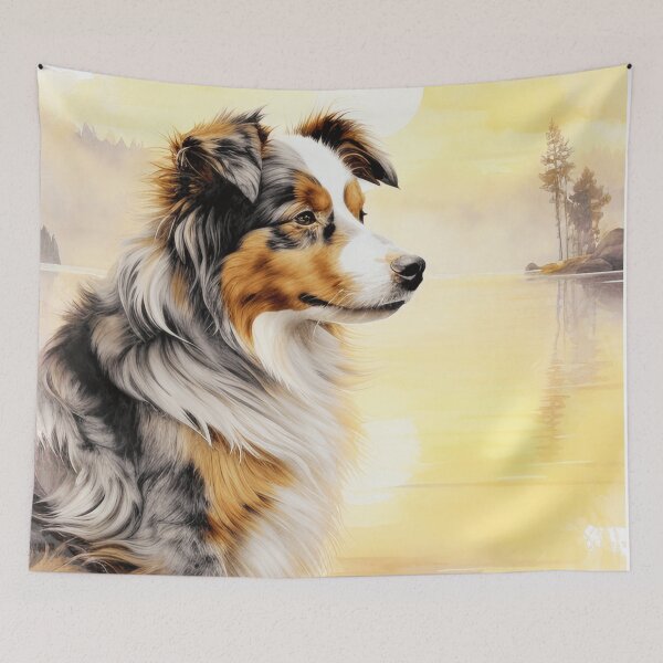 Item preview, Watercolor Australian Shepherd designed and sold by TheAnimalZ00.