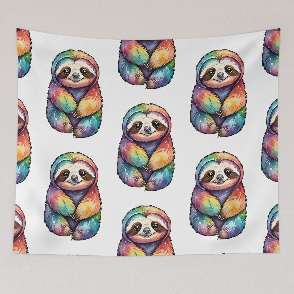Item preview, Rainbow Watercolor Sloth designed and sold by JamieRainbow.