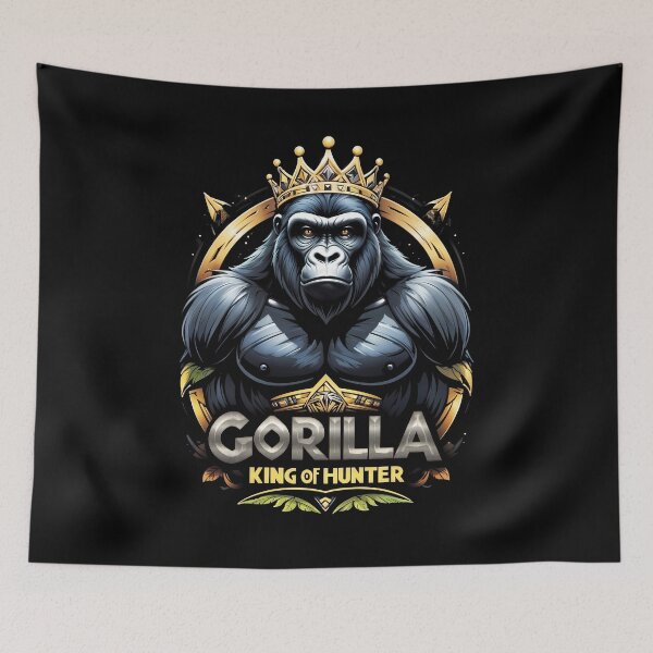 Item preview, King of Hunter - Gorilla - Gorilla graphic tee designed and sold by deluxelion.