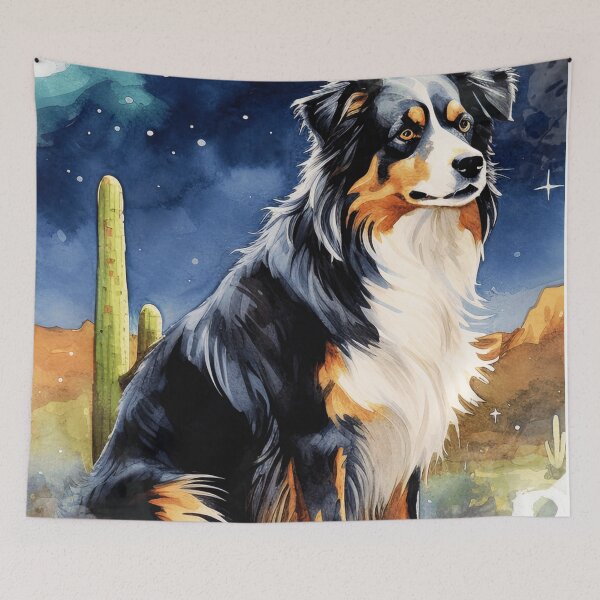 Item preview, Australian Shepherd At Night designed and sold by TheAnimalZ00.