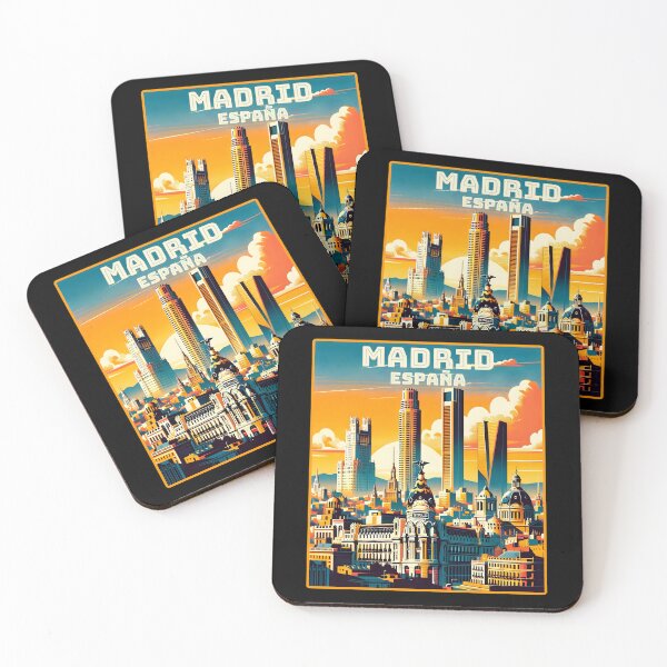 Item preview, Vintage retro Madrid España spain Landmarks Skyline. designed and sold by Unitepeople.