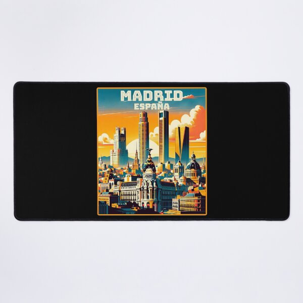 Item preview, Vintage retro Madrid España spain Landmarks Skyline. designed and sold by Unitepeople.