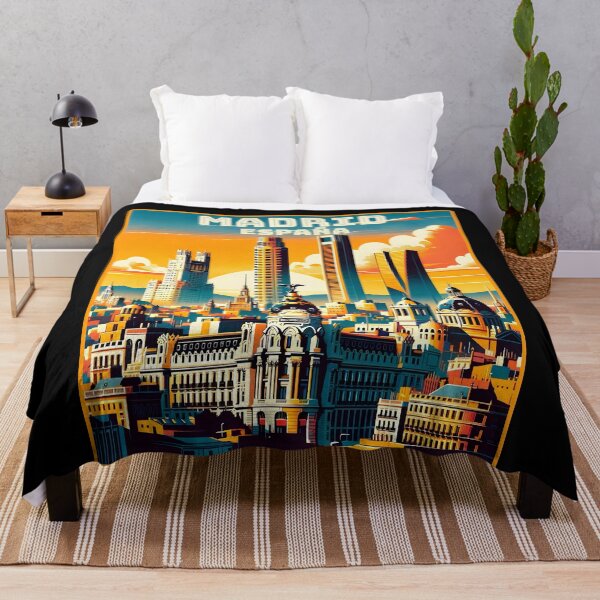 Item preview, Vintage retro Madrid España spain Landmarks Skyline. designed and sold by Unitepeople.