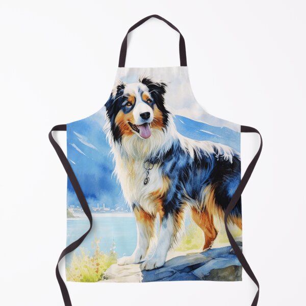 Item preview, Watercolor Australian Shepherd By The Mountains designed and sold by TheAnimalZ00.
