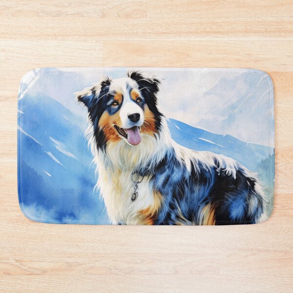 Item preview, Watercolor Australian Shepherd By The Mountains designed and sold by TheAnimalZ00.