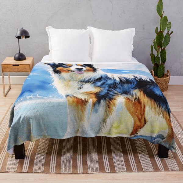 Item preview, Watercolor Australian Shepherd By The Mountains designed and sold by TheAnimalZ00.