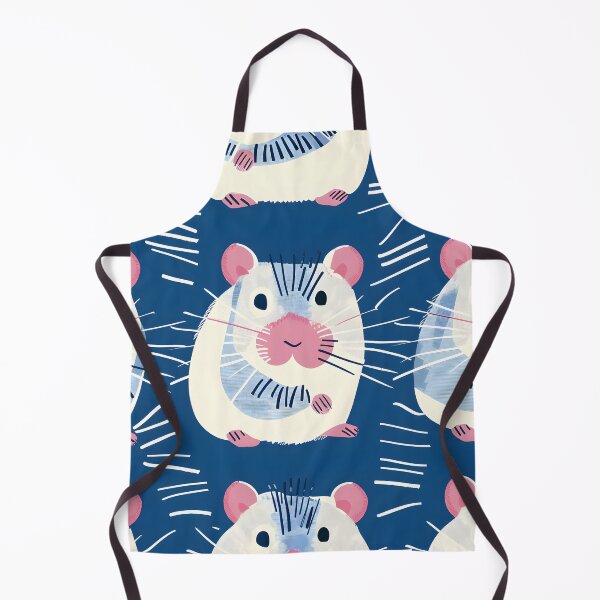 Artikelvorschau, Modernes Muster mit niedlichen Hamstern in Weiß, Blau und Rosa entworfen und verkauft von Folksy Living.