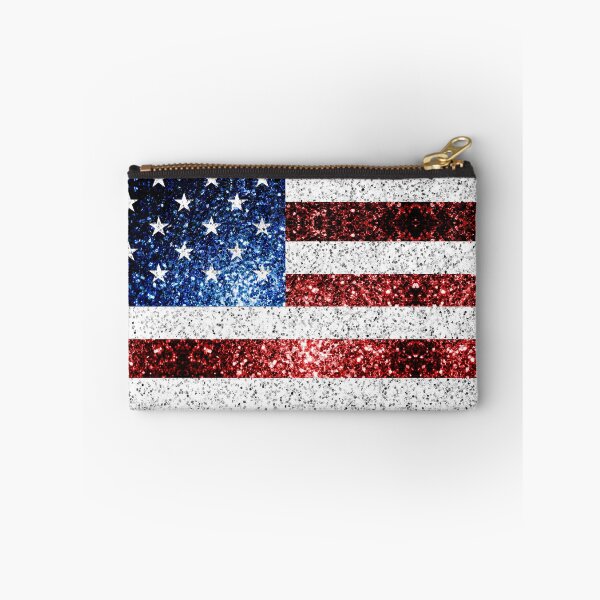 Item preview, USA flag Red White Blue faux Sparkles America patriotic bling 4th of July (Photo of Glitter - Not Reflective)  designed and sold by PLdesign.