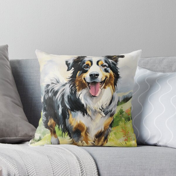 Item preview, Cute Watercolor Australian Shepherd designed and sold by TheAnimalZ00.