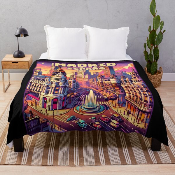 Item preview, Vintage retro Madrid España spain Landmarks Skyline. designed and sold by Unitepeople.