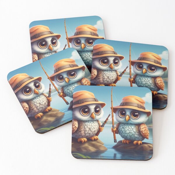 Item preview,  A Fishing Adventure with Two Cute Owls designed and sold by T-shirtMill.