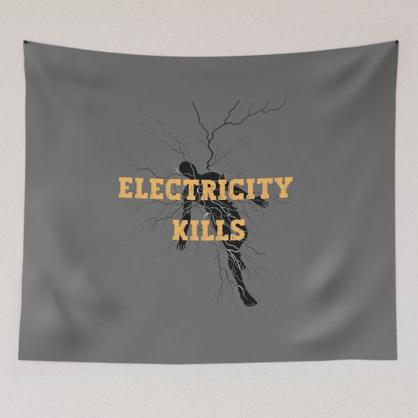 Item preview, Electricity kills classic sticker designed and sold by S-ZYBI.