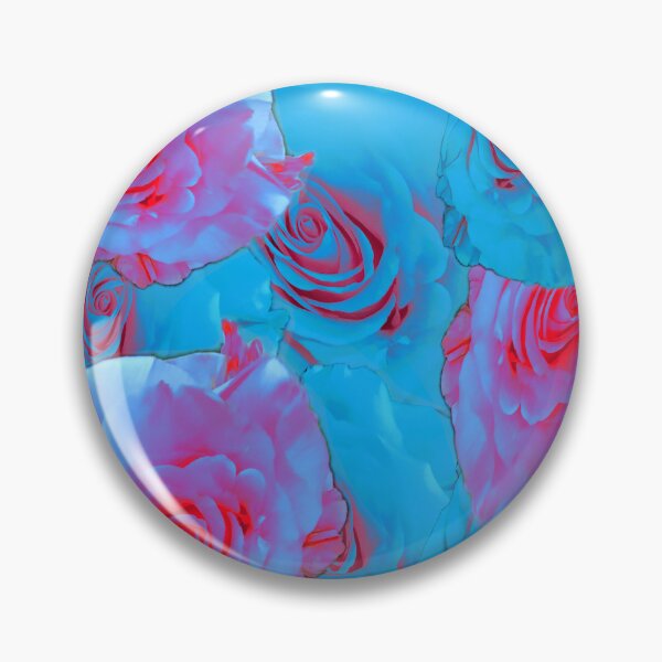 Item preview, Stunning Blue Roses / Blue Rose Photography / Extra Large Blue Rose with Pink Centers designed and sold by Victoria Rose.