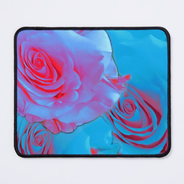 Item preview, Stunning Blue Roses / Blue Rose Photography / Extra Large Blue Rose with Pink Centers designed and sold by Victoria Rose.