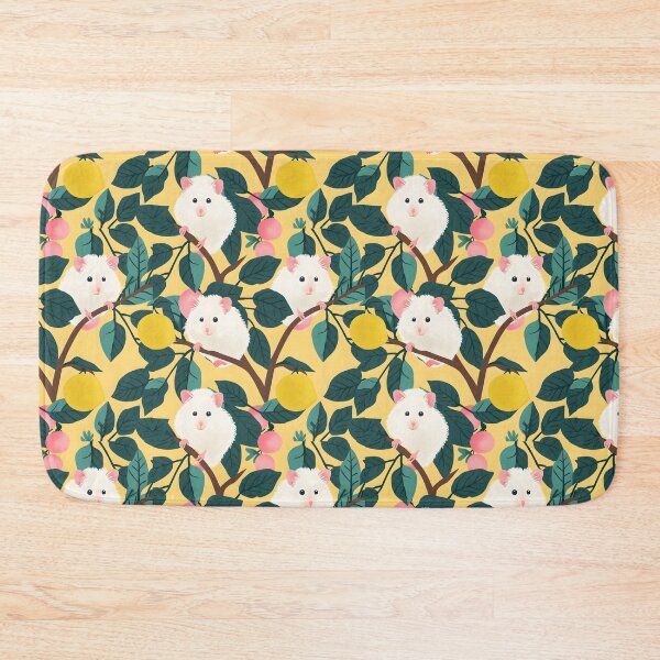 Item preview, Cute white hamsters on the lemon tree designed and sold by Folksy Living.