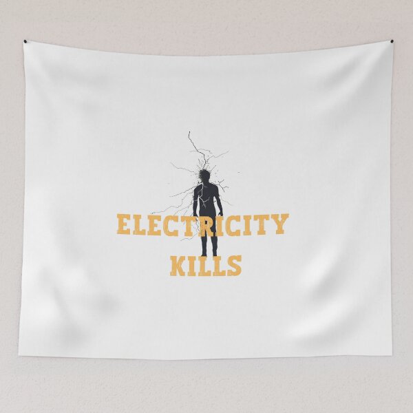 Item preview, Electricity kills classic sticker designed and sold by S-ZYBI.
