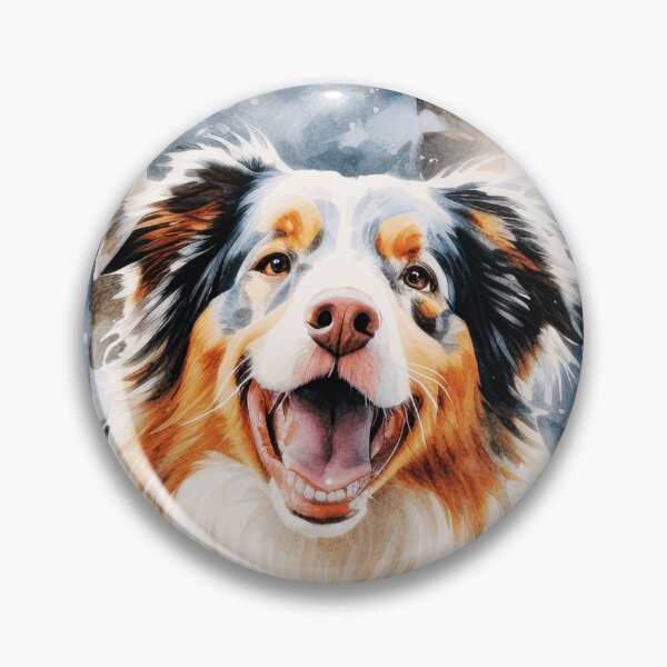 Item preview, Watercolor Australian Shepherd In Winter designed and sold by TheAnimalZ00.