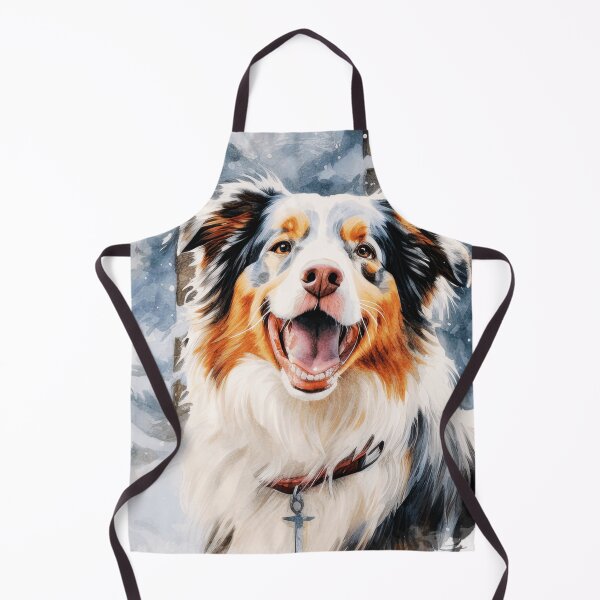 Item preview, Watercolor Australian Shepherd In Winter designed and sold by TheAnimalZ00.