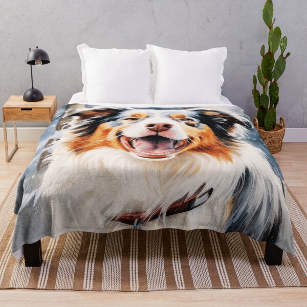 Item preview, Watercolor Australian Shepherd In Winter designed and sold by TheAnimalZ00.