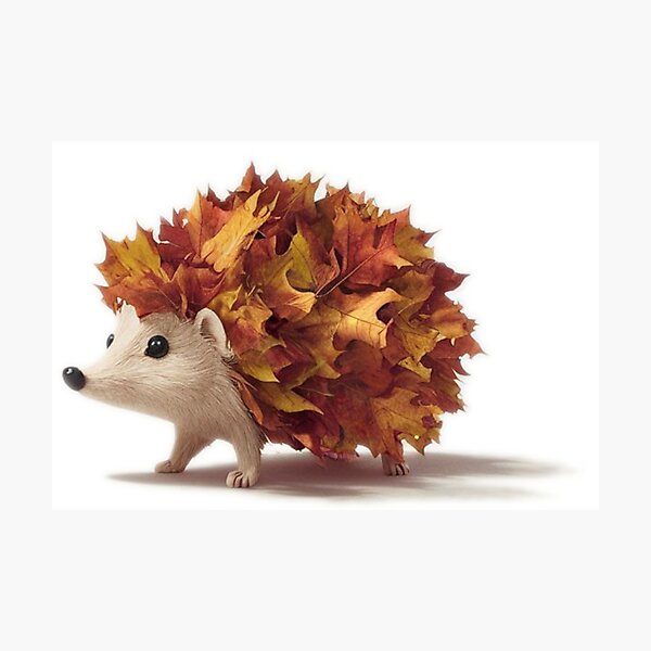 Item preview, Autumn hedgehog designed and sold by WildernessTints.
