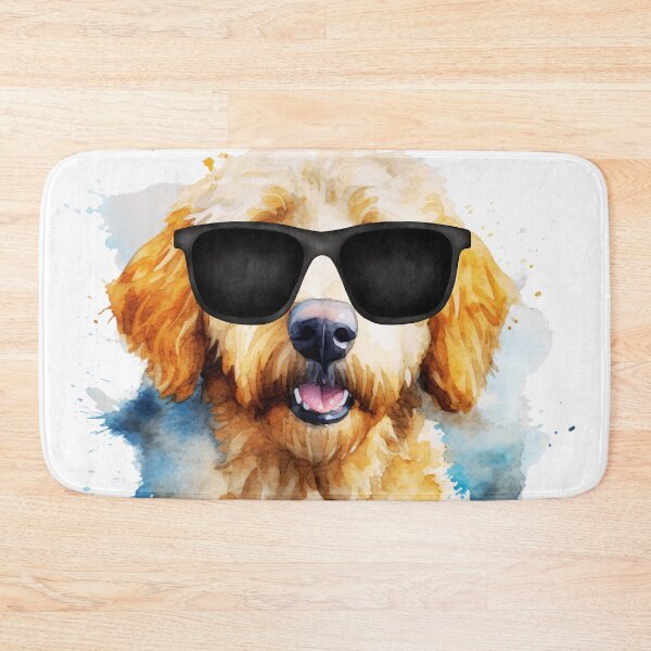 Item preview, Cute Watercolor Goldendoodle Wearing Sunglasses designed and sold by TheAnimalZ00.