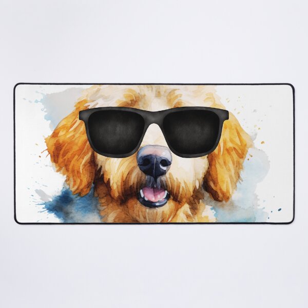 Item preview, Cute Watercolor Goldendoodle Wearing Sunglasses designed and sold by TheAnimalZ00.