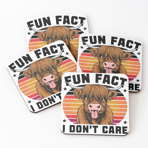 Item preview, Fun Fact I Don't Care - Highland Cow Edition designed and sold by Zibis09.