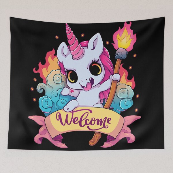 Item preview, welcome evil unicorn designed and sold by skateras.