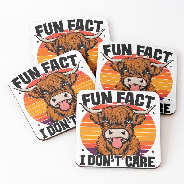 Item preview, Fun Fact I Don't Care - Highland Cow Edition designed and sold by Zibis09.