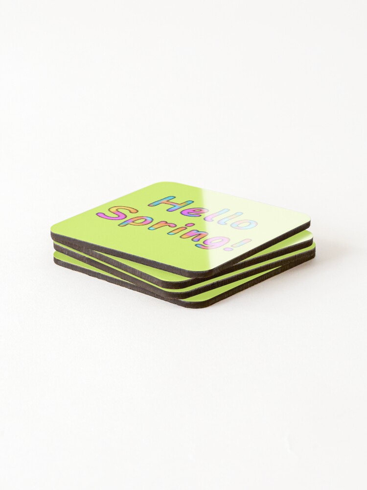 Thumbnail 4 of 5, Coasters (Set of 4), Hello Spring!  designed and sold by Amanda1775.