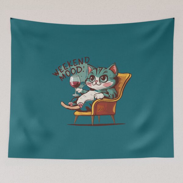 Item preview, Weekend Mood: Relaxed Cat designed and sold by Kirolous  Safwat.