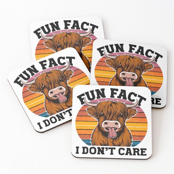 Item preview, Fun Fact I Don't Care - Highland Cow Edition designed and sold by Zibis09.