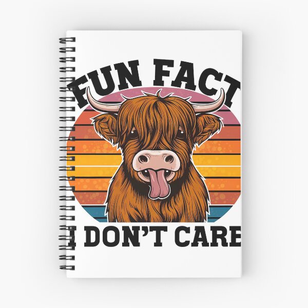 Item preview, Fun Fact I Don't Care - Highland Cow Edition designed and sold by Zibis09.