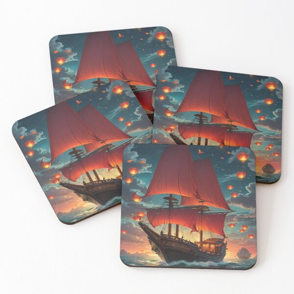 Item preview, Boat at night designed and sold by saly55887.