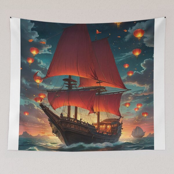 Item preview, Boat at night designed and sold by saly55887.