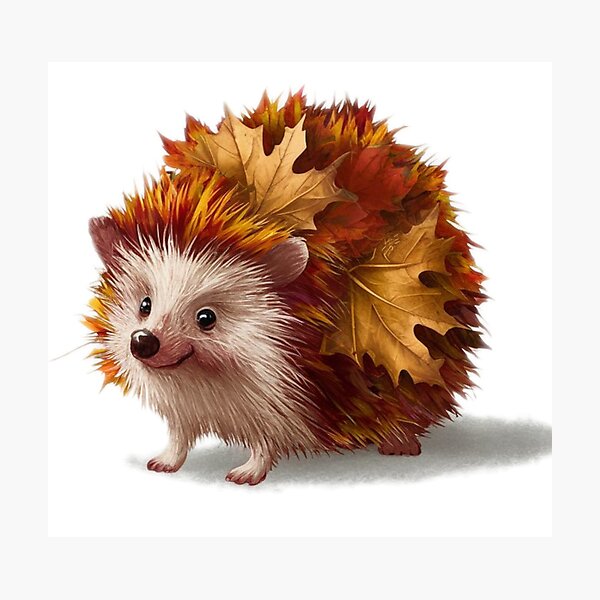 Item preview, Autumn hedgehog designed and sold by WildernessTints.