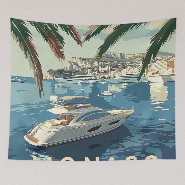Item preview, Monaco City Illustration Poster designed and sold by nomiraclehere.