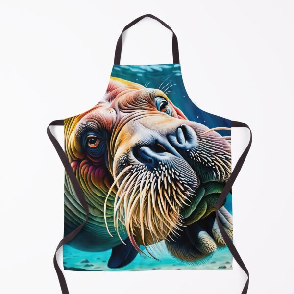 Item preview, Colorful Portrait of a Walrus designed and sold by pngrktes-art.